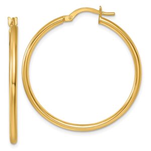 Round Tube Round Hoop Earrings
