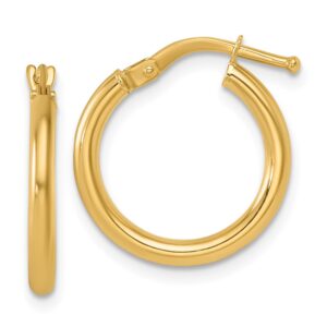 Round Tube Round Hoop Earrings