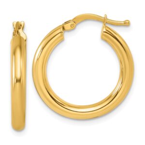 Round Tube Round Hoop Earrings