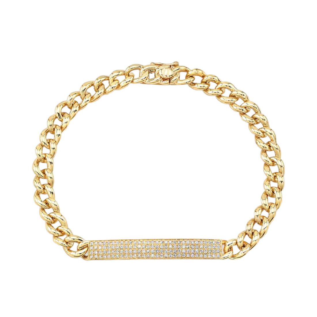Chain Link Bracelet with Bezel Set Diamond