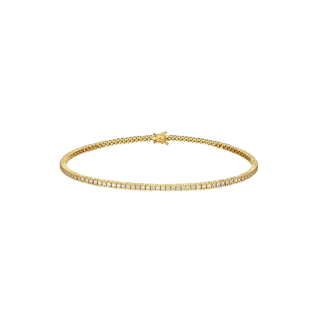Exclusively Yours Gold Tennis Bracelet with Bezel Diamonds