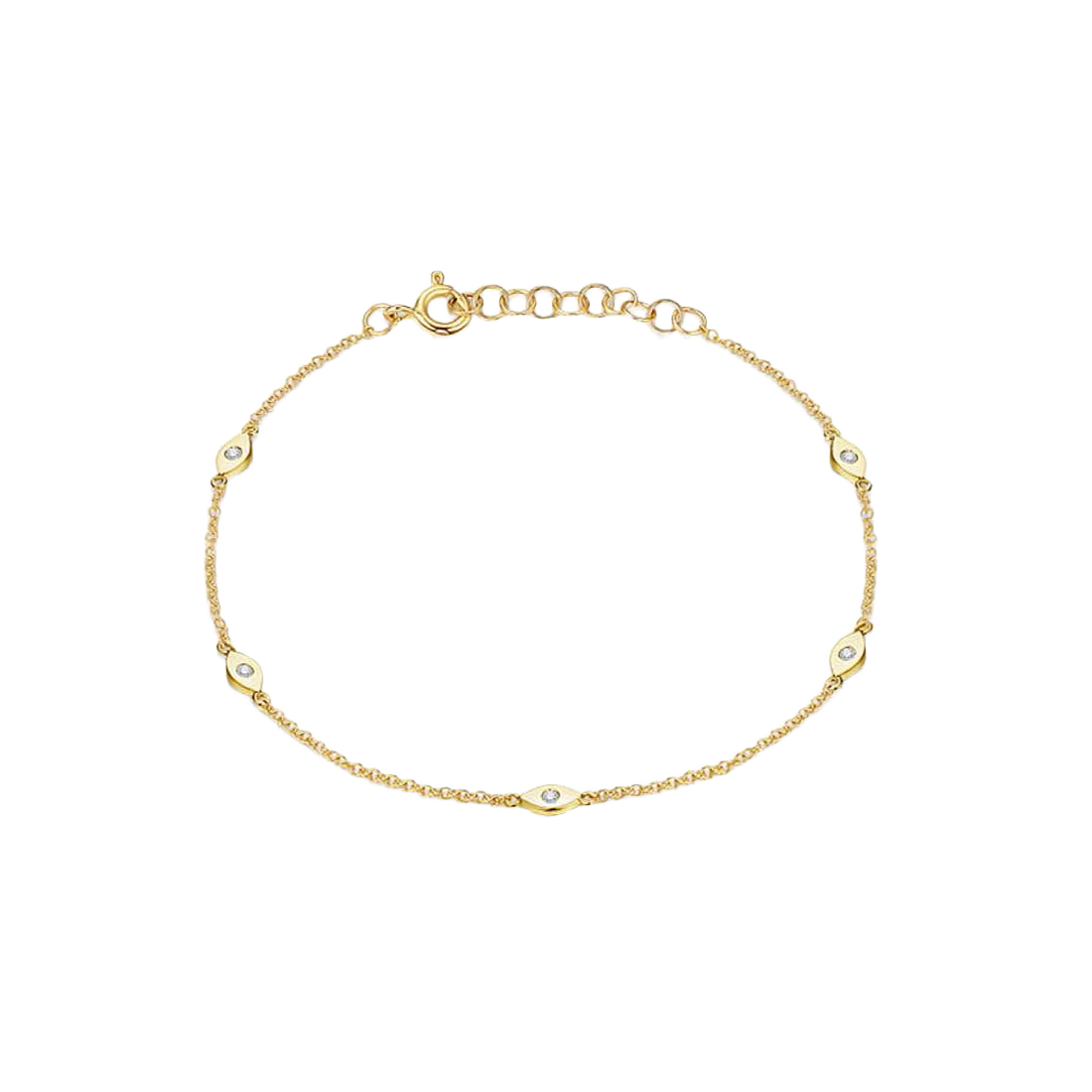 Eternity Gold Bracelet with Diamond Eye