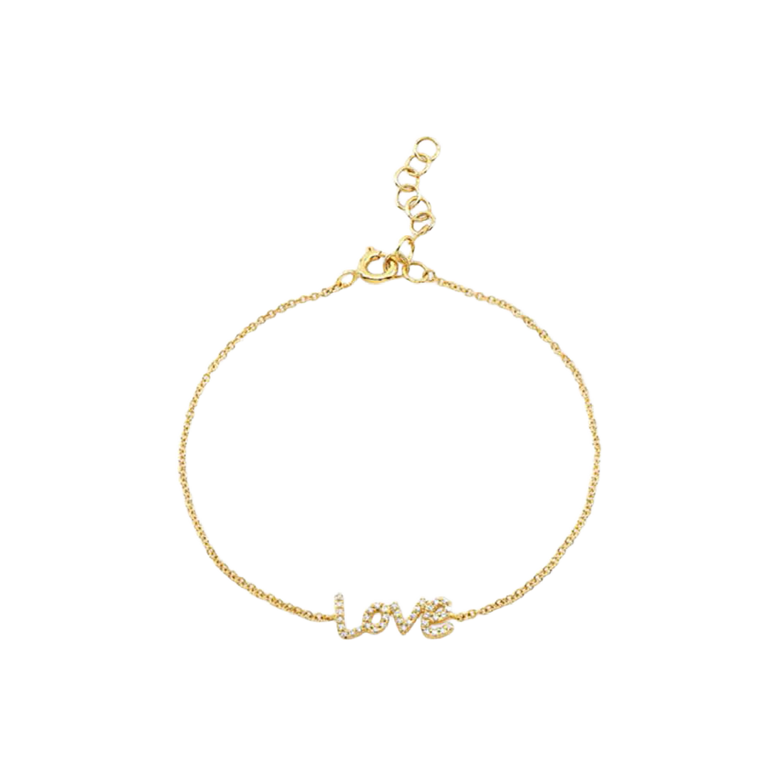 Gold Love Bracelet with Pave Love Diamond