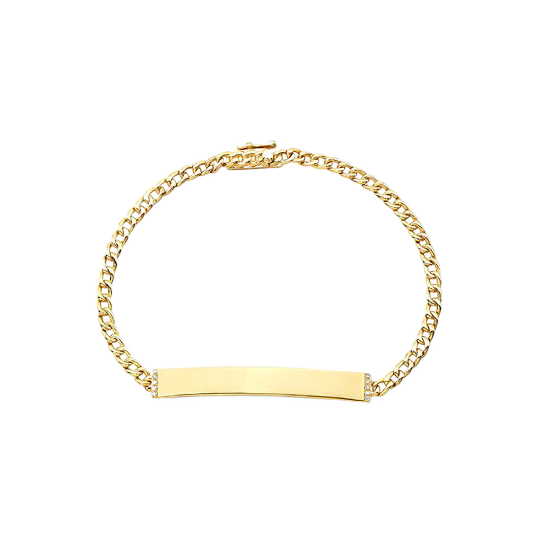 Exclusively Yours Gold Curb Link ID Bracelet
