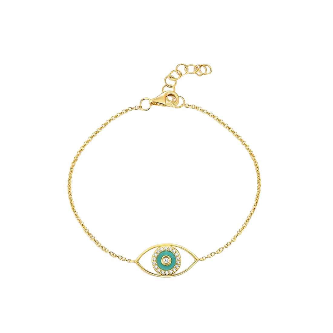 Exclusively Yours Gold Bracelet with Evil Eye