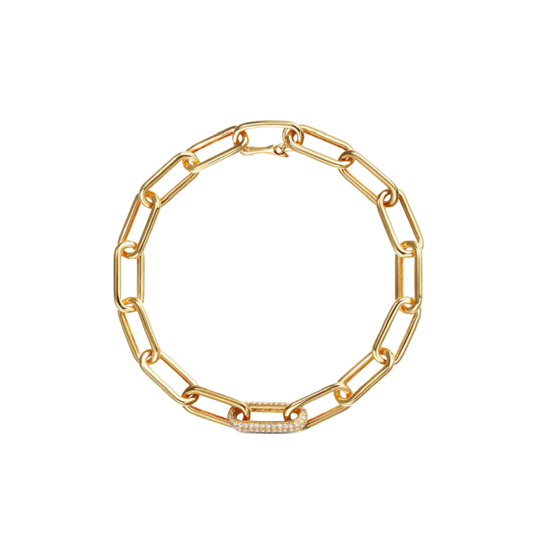 Exclusively Yours Gold Bracelet with Diamond Link