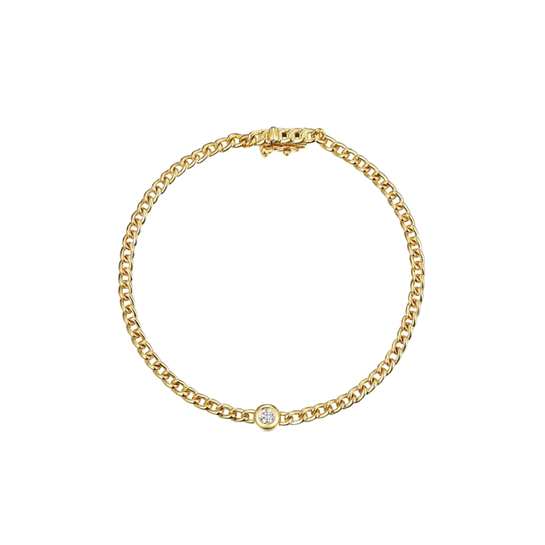 Exclusively Yours Gold Bracelet with Bezel Diamond