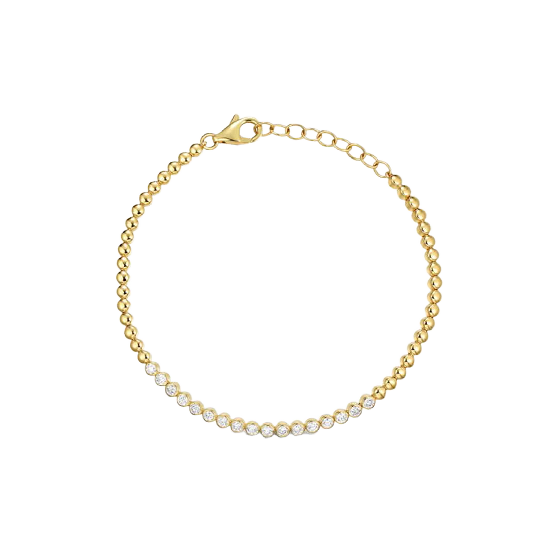 Exclusively Yours Gold Bracelet with Bezel Diamonds