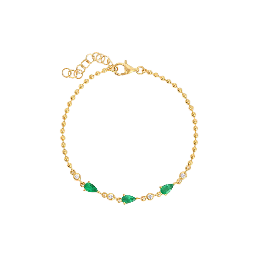 Exclusively Yours Gold Bracelet with Emerald Cleo Diamonds