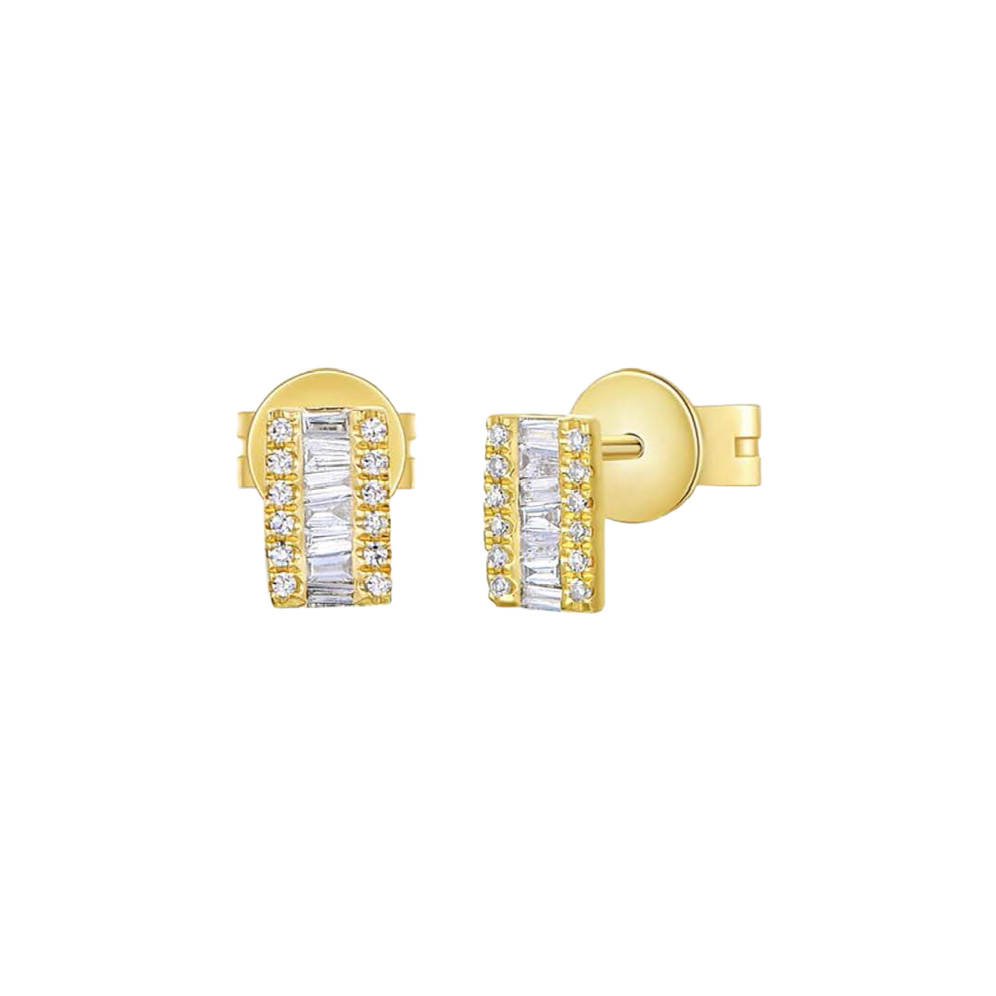 Exclusively Yours Gold Stud Earrings with Diamonds