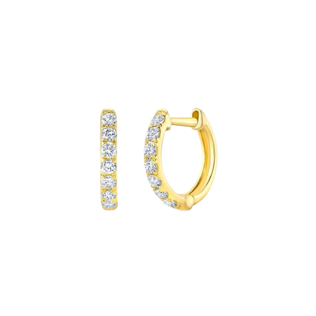 Exclusively Yours Gold Hoop Earrings with Diamonds