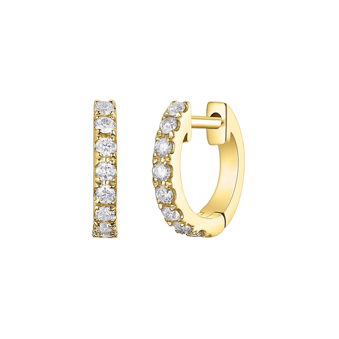 Exclusively Yours Gold Hoop Earrings Featuring Diamonds