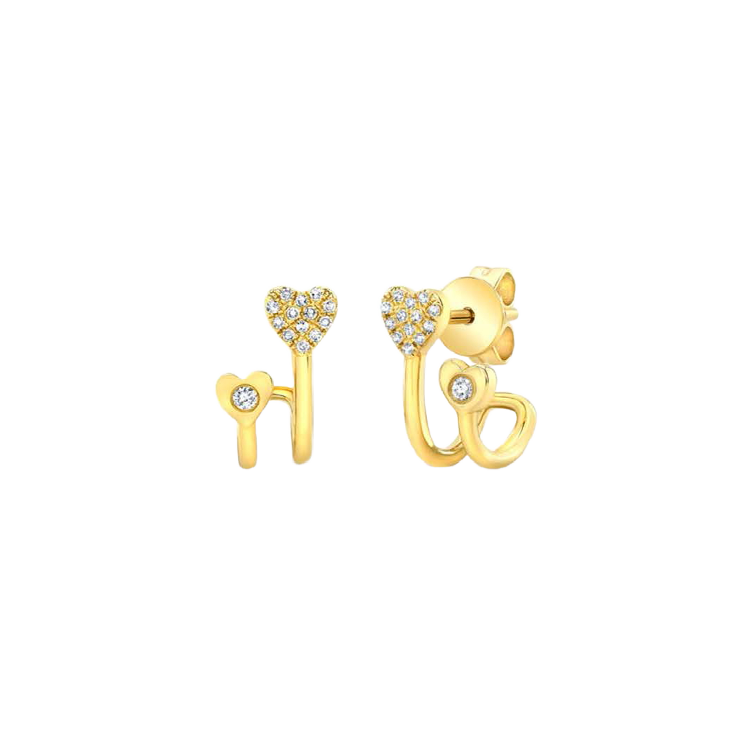 Gold Everheart Earrings with Diamonds
