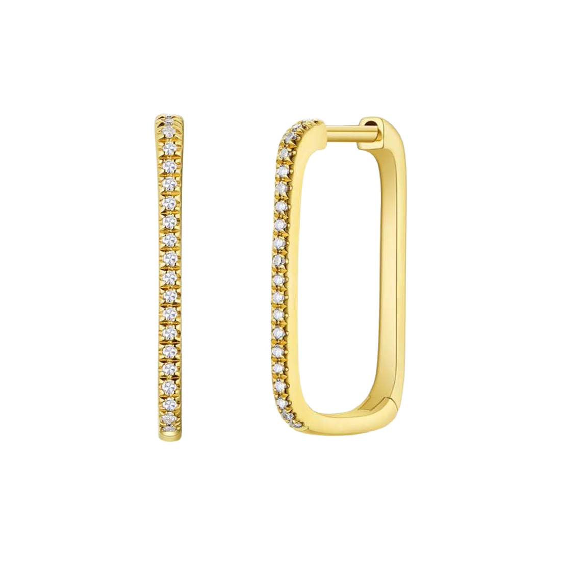 Exclusively Yours Gold Earrings with Diamond Hoop