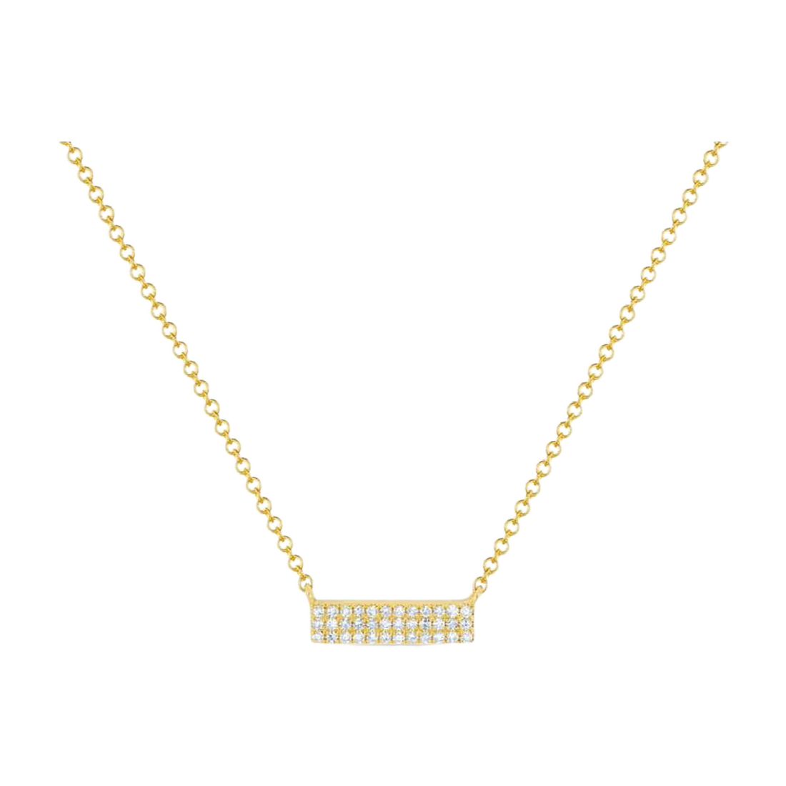Exclusively Yours Gold Necklace with Trio Diamond Bar
