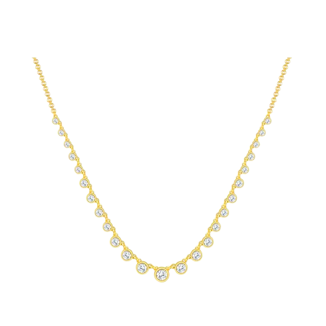 Exclusively Yours Gold Necklace with Diamond Bezel