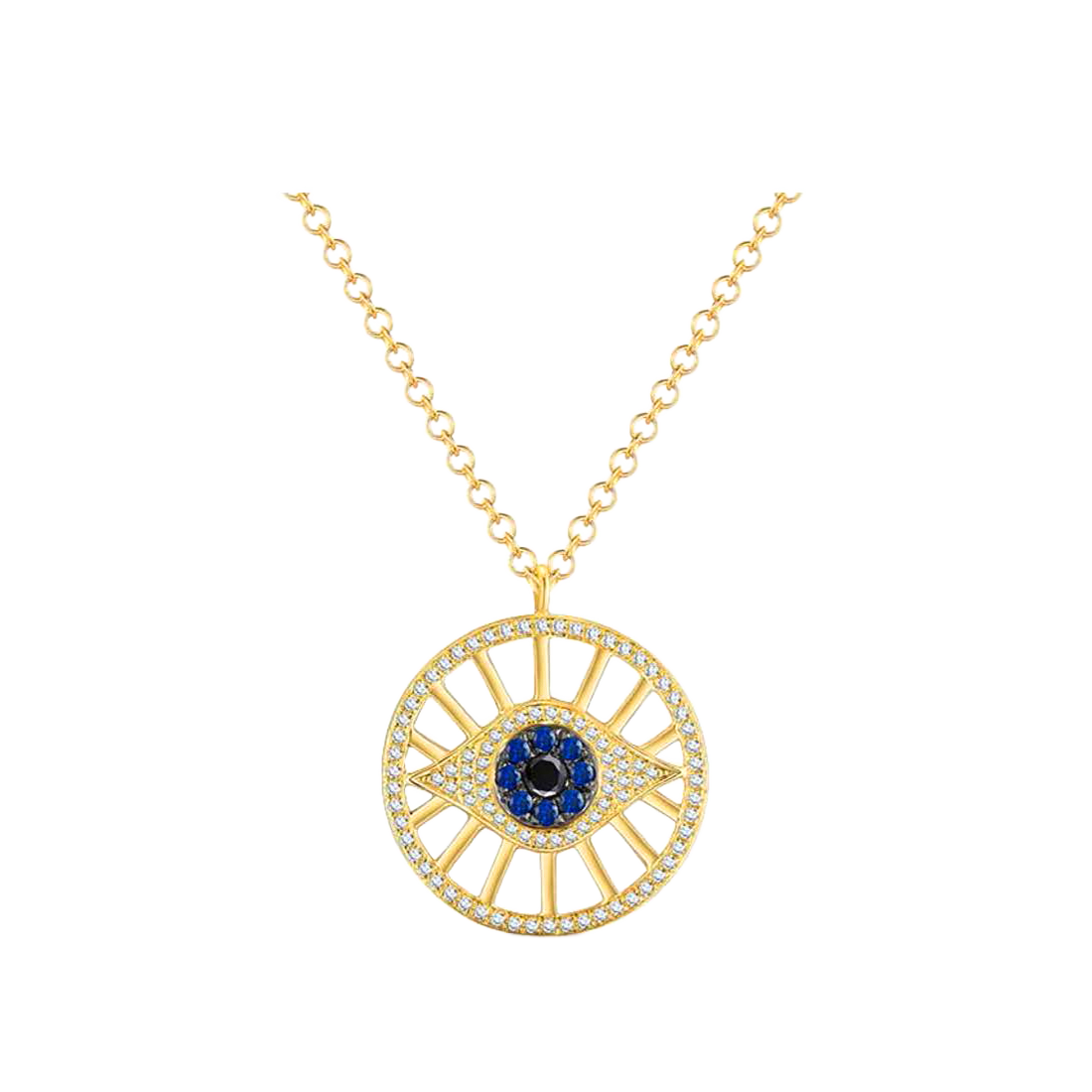Exclusively Yours Gold Necklace with Evil Eye Pendant