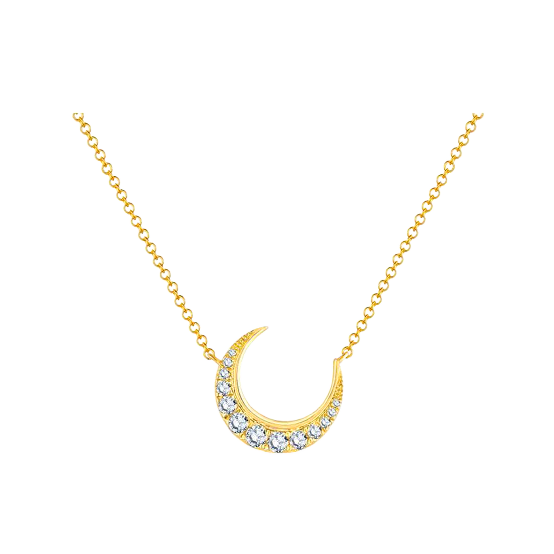 Gold Necklace with Pave-Set Star Diamond