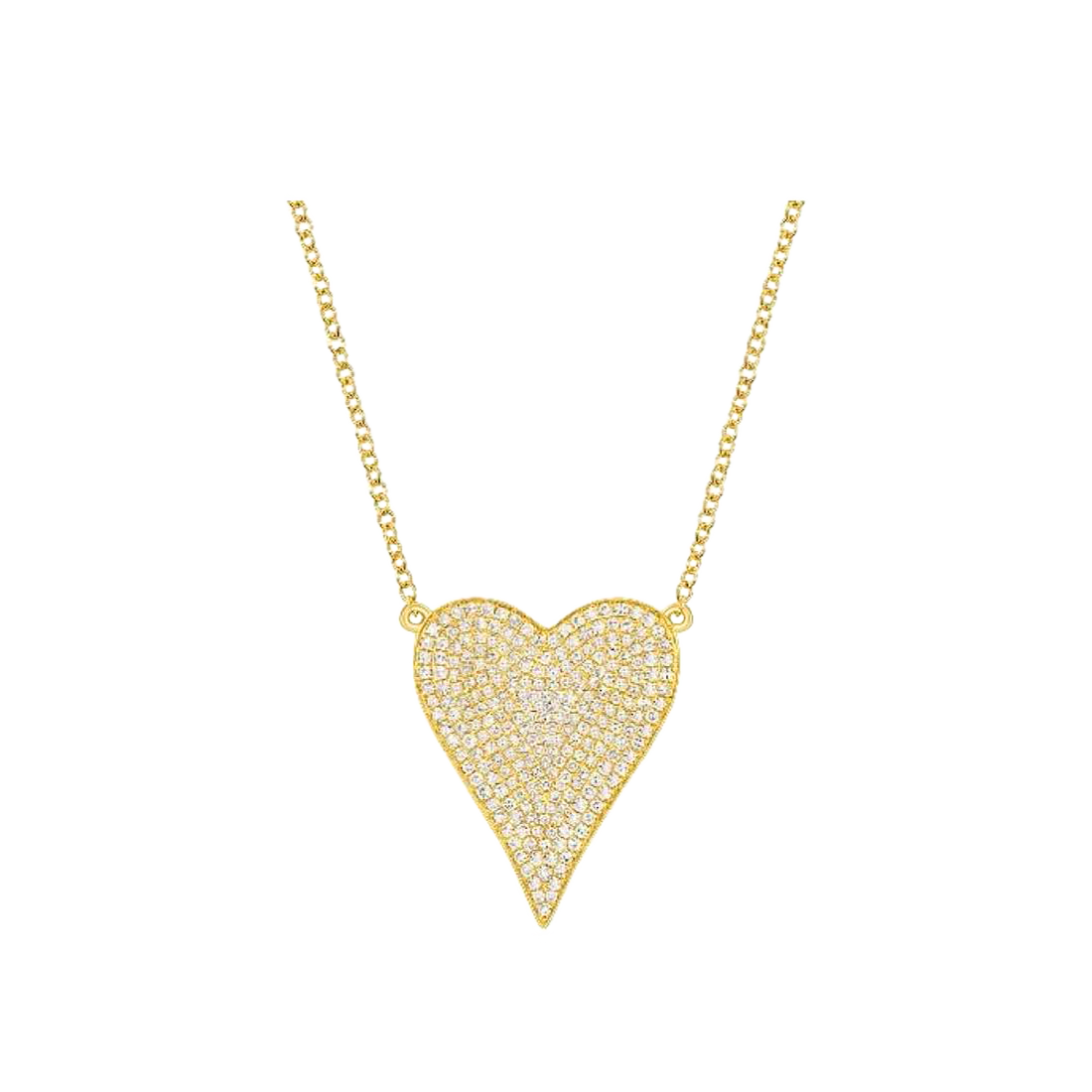 Exclusively Yours Gold Necklace with with Pave Heart