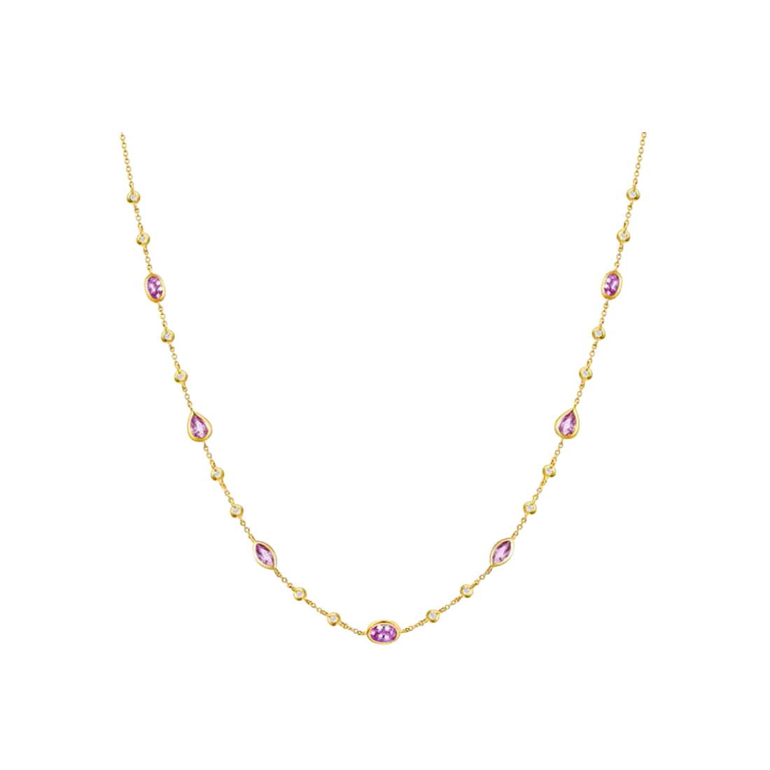 Exclusively Yours Gold Necklace with stones
