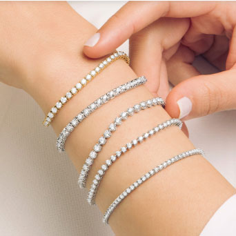 Facet Barcelona diamond line bracelets