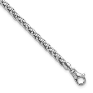 Solid 4.1mm Wheat 8 Inch Chain Bracelet