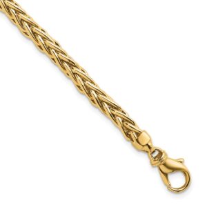 Solid 5.1mm Wheat 8.5 Inch Chain Bracelet